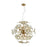 ELK Lighting Vershire 12-Light Chandelier, Satin Brass/Clear Glass - 68146-12