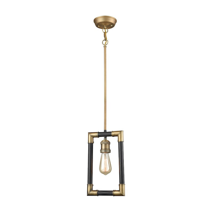 ELK Lighting Lisbon 1-Light Mini Pendant, Classic Brass and Bronze - 69213-1