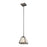 ELK Lighting Plano 1-Light Mini Pendant, Rust Iron/Mercury, Adapter - 70275-1-LA