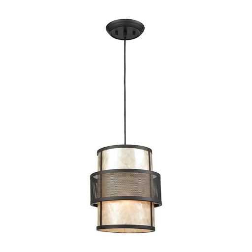 ELK Lighting Beckley Mini Pendant, Bronze/Metal & Mica, Adapter - 72184-1-LA