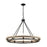 ELK Lighting Ramsey 10-Light Chandelier, Matte Black and Aspen - 75057-10