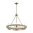 ELK Lighting Ramsey 8-Light Chandelier, Satin Nickel and Beech Wood - 75066-6