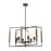 ELK Lighting Zinger 6-Light Chandelier, Oil Rubbed Bronze and Aspen - 75162-6