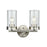 ELK Lighting Leland 2-Light Vanity Lamp, Nickel/Clear Blown Glass - 81301-2