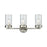 ELK Lighting Leland 3-Light Vanity Lamp, Nickel/Clear Blown Glass - 81302-3