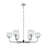 ELK Lighting Emory 6-Light Chandelier, Chrome/Clear Blown Glass - 81364-6