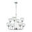 ELK Lighting Emory 8-Light Chandelier, Chrome/Clear Blown Glass - 81365-4+4