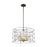 ELK Lighting Dayton 6-Light Chandelier, Bronze & Satin Brass/Wire Cage - 81386-6