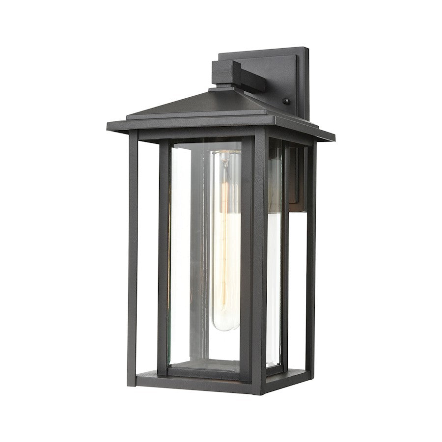 ELK Lighting Solitude-133 1-Light Sconce, Matte Black/Clear Glass - 87133-1