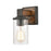 ELK Lighting Crenshaw 1-Light Vanity Light, Ballard Wood/Black/Seedy - 89130-1