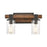 ELK Lighting Crenshaw 2-Light Vanity Light, Ballard Wood/Black/Seedy - 89131-2