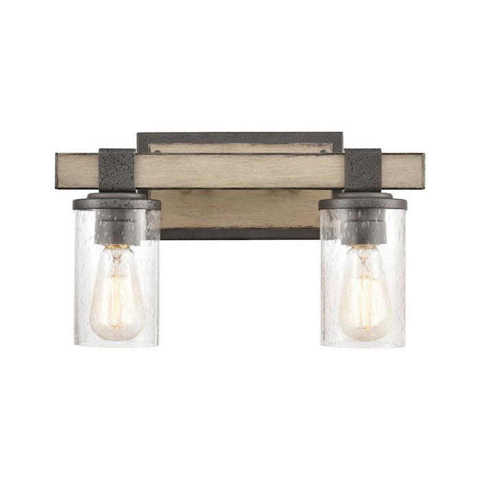 ELK Lighting Crenshaw 2-Light Vanity Light, Iron/Graywood/Seedy - 89141-2