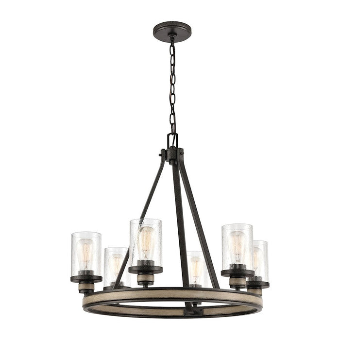 ELK Lighting Beaufort 6-Light Chandelier, Iron/Graywood/Seedy - 89159-6