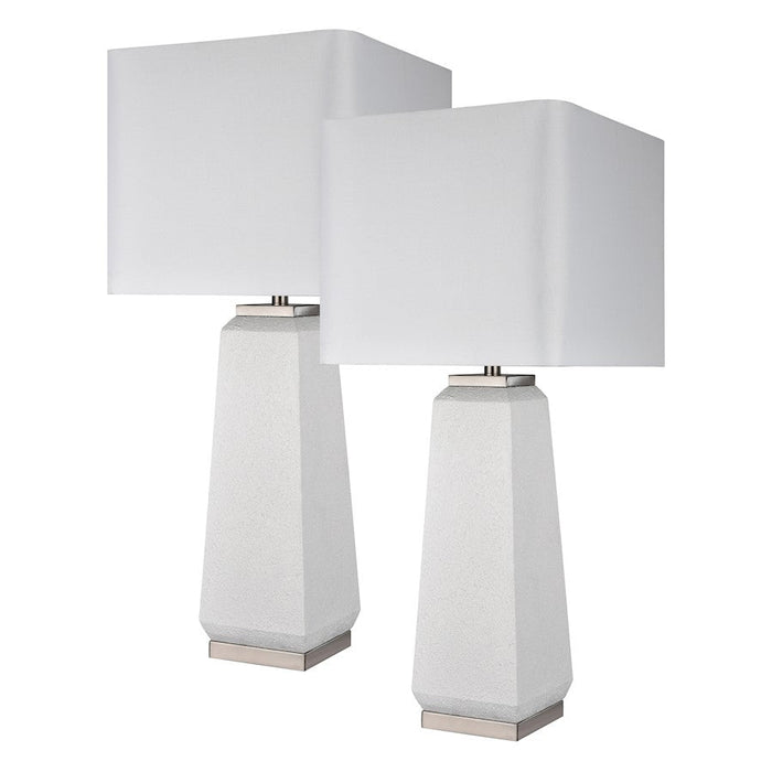 Elk Lighting Luke 34.5'' Table Lamp, Set of 2, White/White