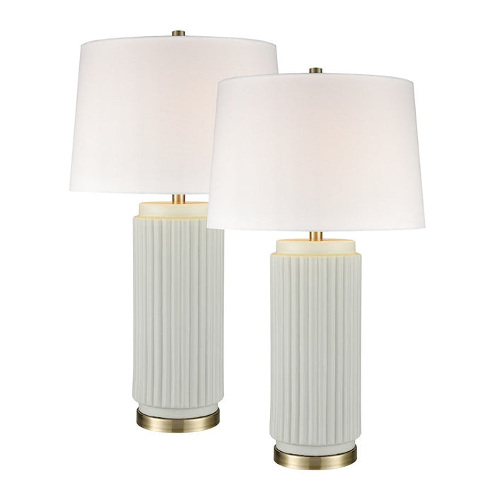 Elk Lighting Knox 30'' Table Lamp, Set of 2, Light Green/White - S0019-10293-S2