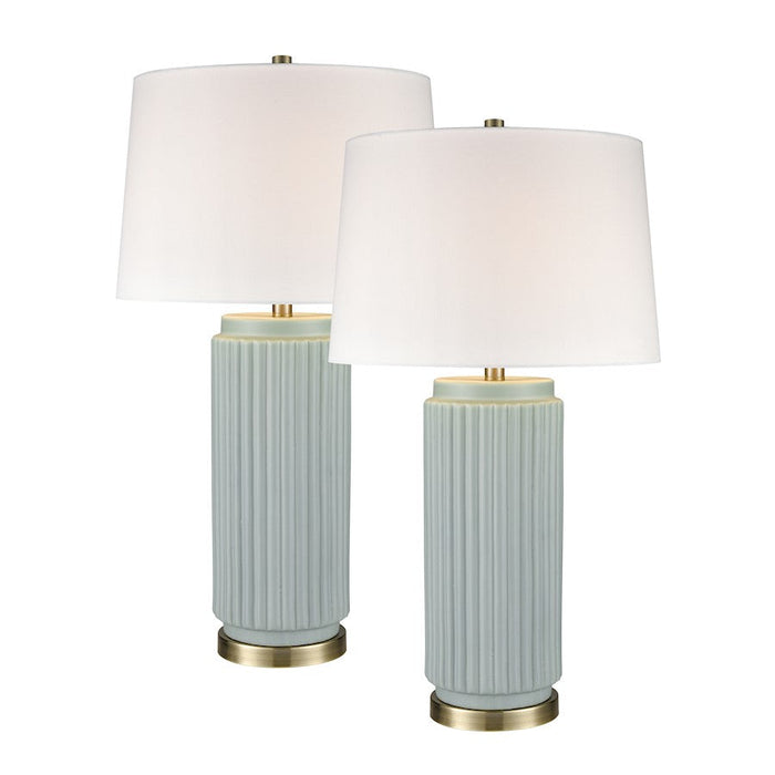 Elk Lighting Knox 30'' 1 Light Table Lamp, Set of 2, Blue/White - S0019-10294-S2