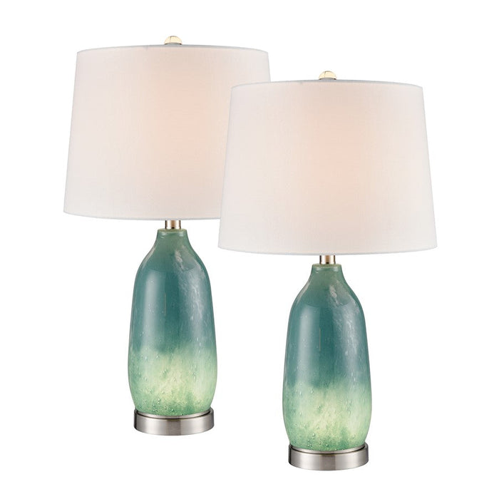 Elk Lighting Lyric 25'' Table Lamp, Set of 2, Green/White - S0019-10305-S2