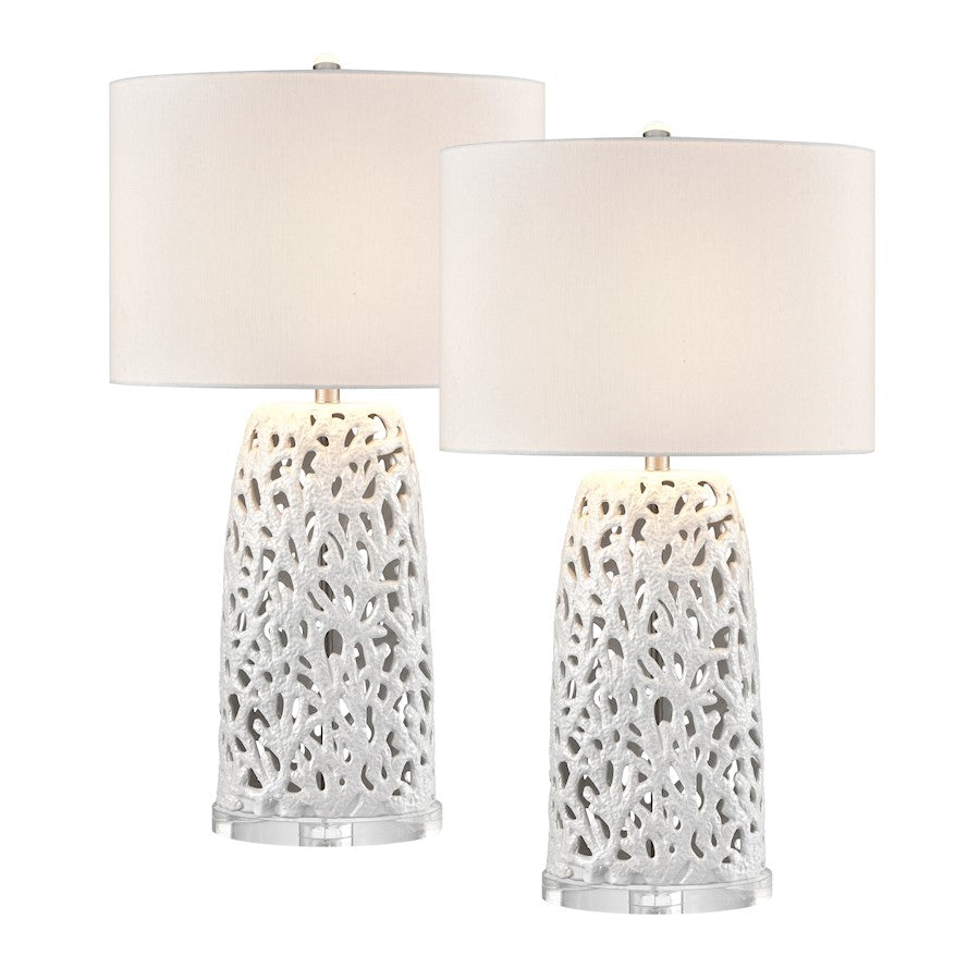 Elk Lighting Bowen 31.5'' Table Lamp, Set of 2, White/White - S0019-10308-S2