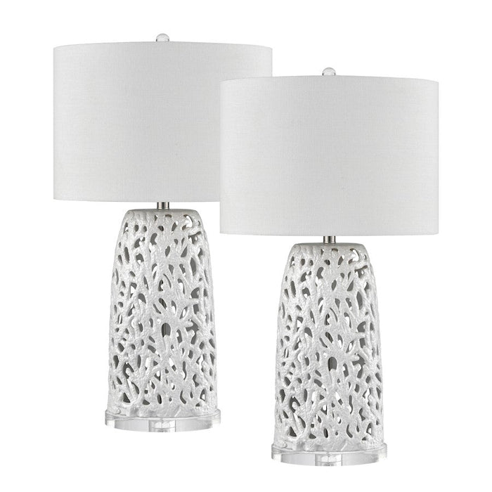 Elk Lighting Bowen 31.5'' Table Lamp, Set of 2, White/White