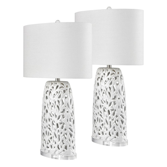 Elk Lighting Bowen 31.5'' Table Lamp, Set of 2, White/White