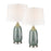 Elk Lighting Lyric 25'' Table Lamp, Set of 2, Dark Green/White - S0019-10378-S2