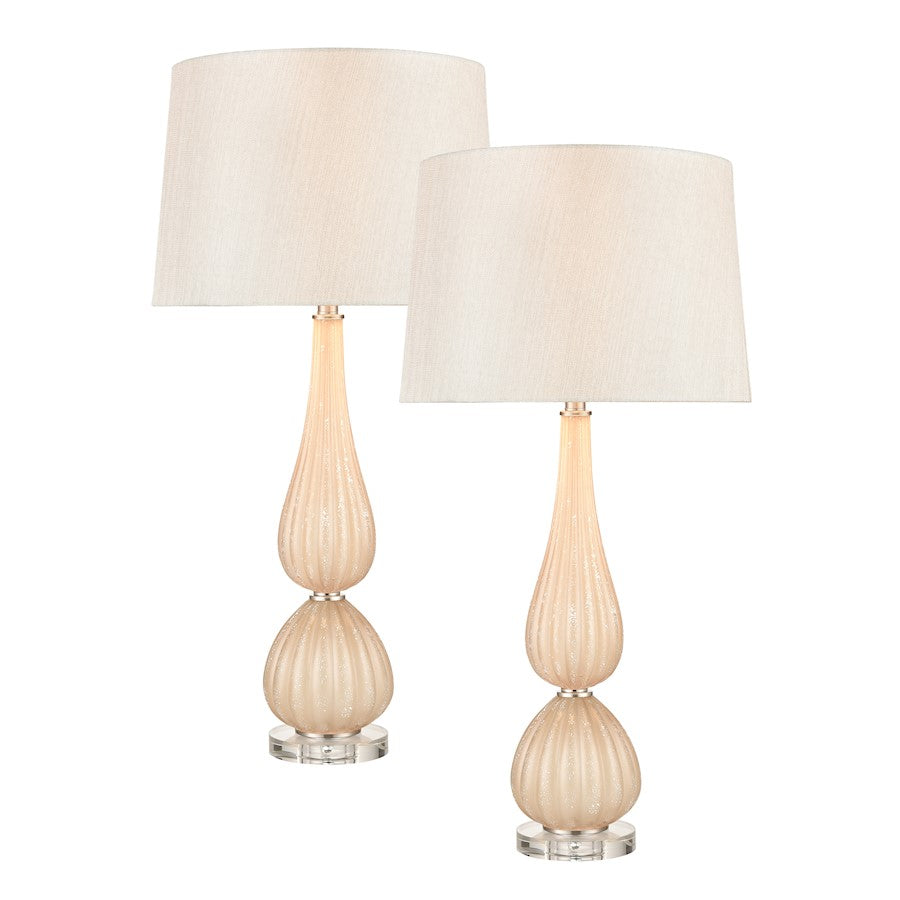 Elk Lighting Mariani 1 Light Table Lamp, Set of 2, Caramel/White - S0019-8036-S2