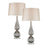 Elk Lighting Mariani 1 Light Table Lamp, Set of 2, Silver/White - S0019-8038-S2