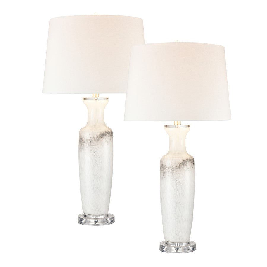 Elk Lighting Abilene 1 Light Table Lamp, Set of 2, White/White - S0019-8041-S2