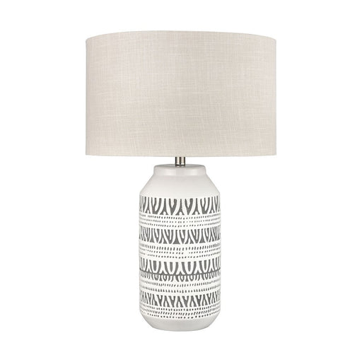 Elk Lighting Calabar 1 Light Table Lamp, Set of 2, White/White