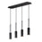 ET2 Lighting Torch LED 4-Light Linear Pendant, Black - E11004-24BK