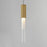 ET2 Lighting Reeds LED Pendant, Gold/Clear Ribbed