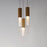 ET2 Lighting Reeds LED Pendant, Gold/Clear Ribbed