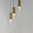 ET2 Lighting Reeds LED Pendant, Gold/Clear Ribbed