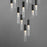 ET2 Lighting Reeds Pendant, Black/Clear Ribbed