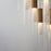 ET2 Lighting Reeds LED Pendant, Gold/Clear Ribbed