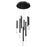 ET2 Lighting Diaphane LED 9-Light Pendant, Black - E11029-95BK