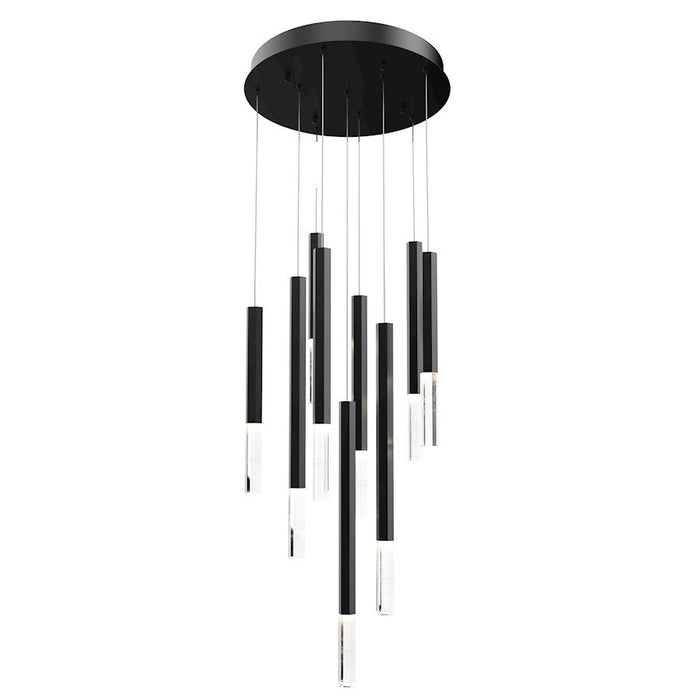 ET2 Lighting Diaphane LED 9-Light Pendant, Black - E11029-95BK