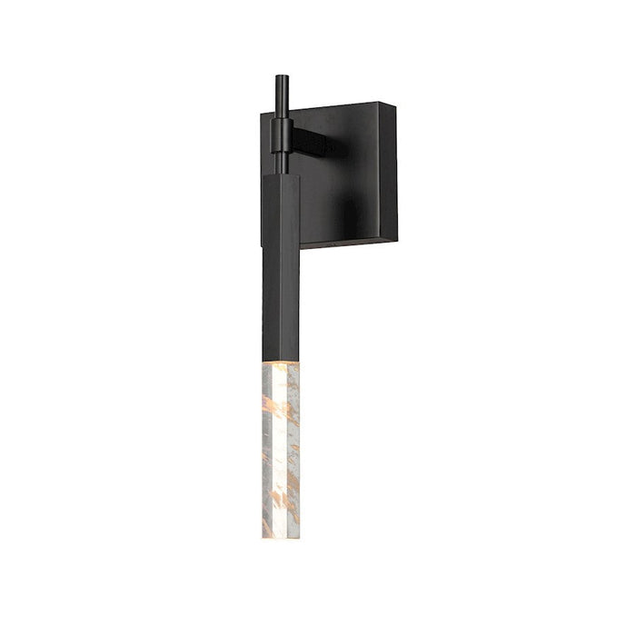 ET2 Lighting Diaphane 1 Light Wall Sconce, Black/Rock Crystal - E11030-95BK