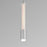 ET2 Lighting Cortex 1Lt LED Pendant, Chrome/Clear Ribbed