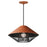 ET2 Lighting Phoenix 1 Light 16" LED Pendant, Brick/Black - E11395-BRKBK