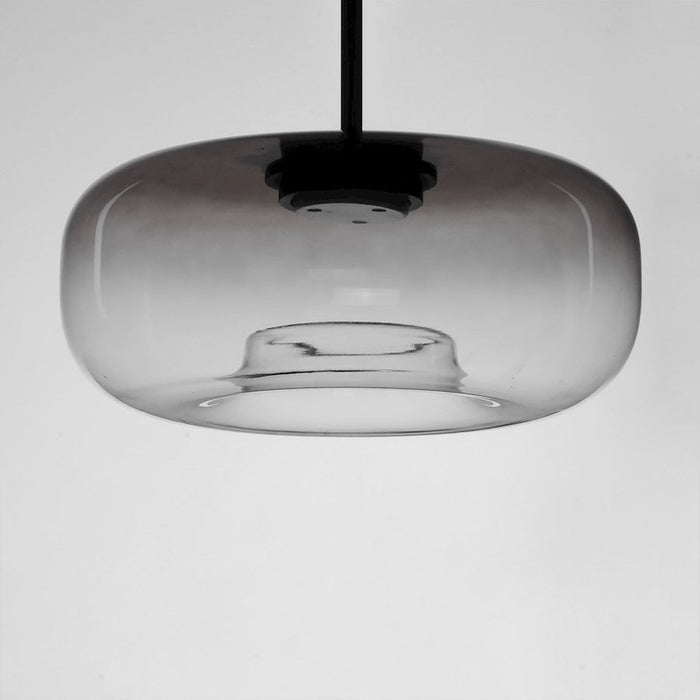 ET2 Lighting Bombona 1Lt 16"X7" LED Pendant, Black/Smoke