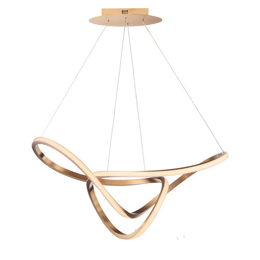 ET2 Lighting Perpetual 1 Light 32" Pendant, Brushed Champagne - E20454-BCN