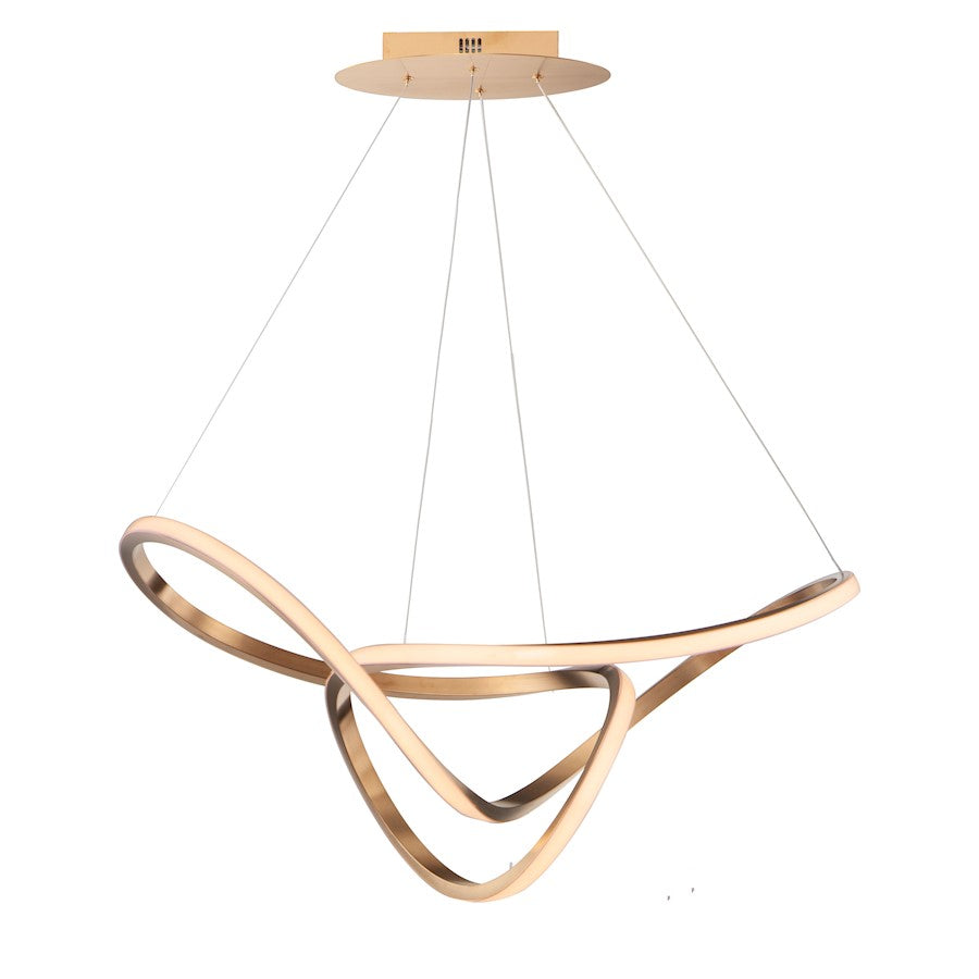 ET2 Lighting Perpetual 1 Light 32" Pendant, Brushed Champagne - E20454-BCN