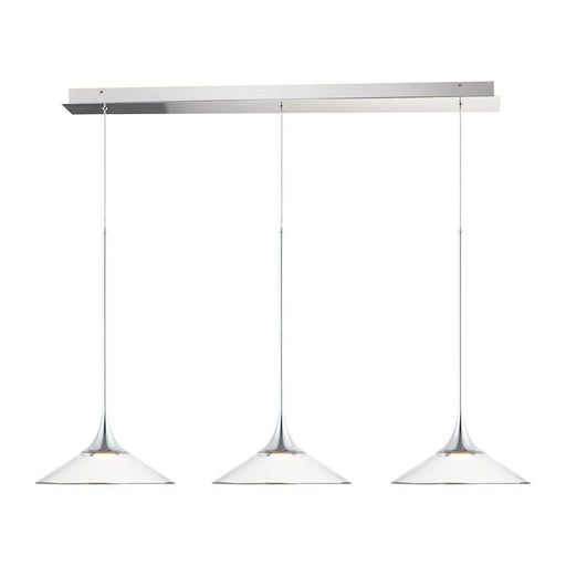 ET2 Lighting Cono 3 Light Linear Pendant, Polished Chrome - E21535-24PC