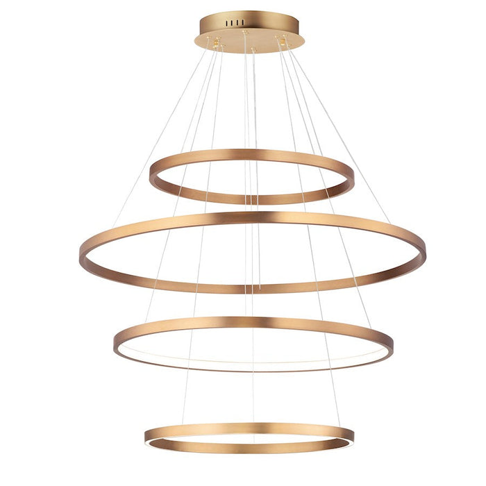 ET2 Lighting Groove 4-Tier LED Pendant, Gold - E22729-GLD