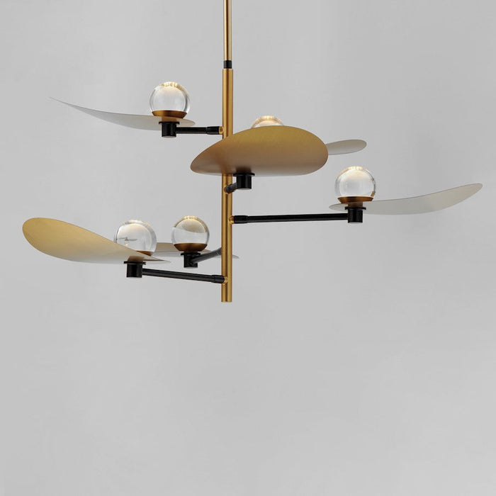 ET2 Lighting Pearl Pendant, Black/Natural Aged Brass