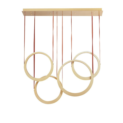 ET2 Lighting Tether 4-Light LED Pendant, Natural Aged Brass - E24084-NAB