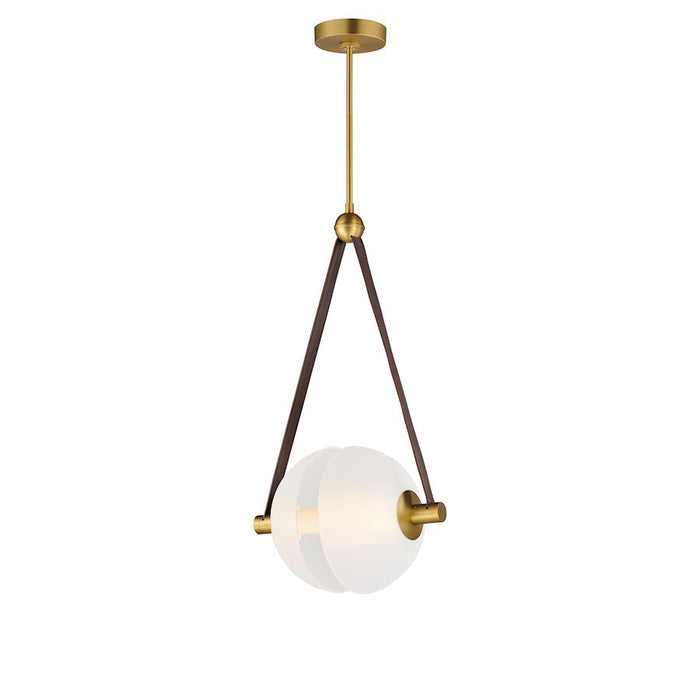 ET2 Lighting Dispatch 1Lt 17" LED Pendant, Brass/Frosted - E24088-90NAB