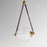 ET2 Lighting Dispatch 1Lt LED Pendant, Brass/Frosted