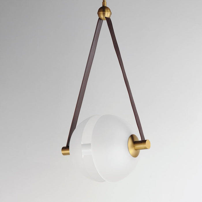 ET2 Lighting Dispatch 1Lt LED Pendant, Brass/Frosted